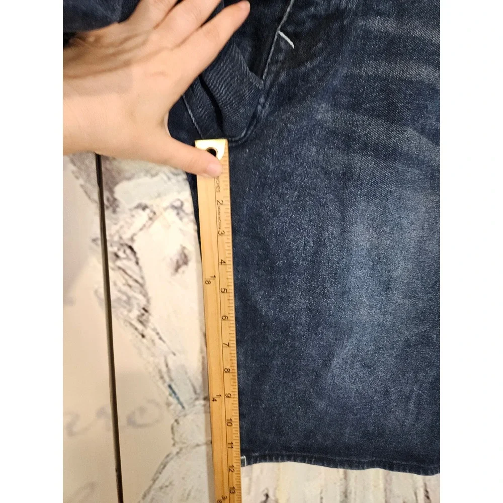 True Religion Ricky Relaxed Straight Denim Shorts‎ Dark Lagoon Wash Mens 38